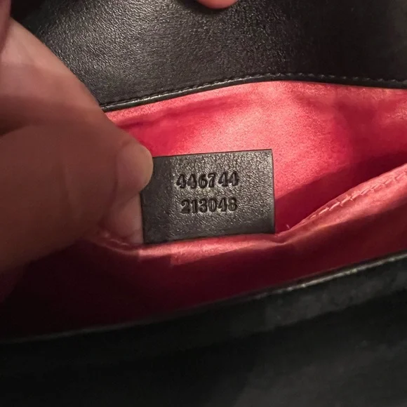 Gucci Black Matelassé Velvet Small GG Marmont Shoulder Bag - Picture 3 of 6